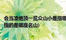 会当凌绝顶一览众山小是指哪一座山(会当凌绝顶一览众山小指的是哪座名山)