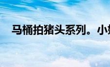 马桶拍猪头系列。小姐姐怀疑什么盯着我