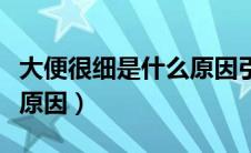 大便很细是什么原因引起的（大便很细是什么原因）