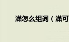 潇怎么组词（潇可以组成哪些词语）