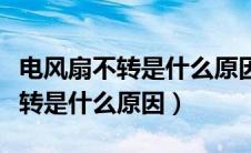 电风扇不转是什么原因也没有声音（电风扇不转是什么原因）