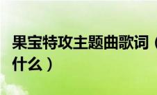 果宝特攻主题曲歌词（果宝特攻主题曲歌词是什么）