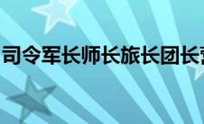 司令军长师长旅长团长营长连长排长工兵地雷