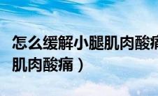 怎么缓解小腿肌肉酸痛的视频（怎么缓解小腿肌肉酸痛）