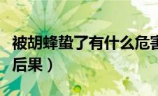 被胡蜂蛰了有什么危害不（被胡蜂蛰了有什么后果）