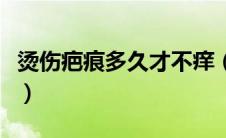 烫伤疤痕多久才不痒（烫伤疤痕多久才能恢复）
