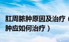 肛周脓肿原因及治疗（什么是肛周脓肿肛周脓肿应如何治疗）
