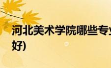 河北美术学院哪些专业好(河北美术学院好不好)