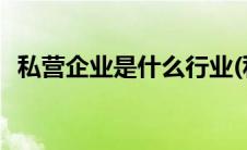 私营企业是什么行业(私营企业是什么意思)