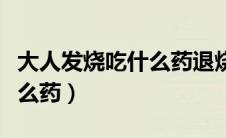 大人发烧吃什么药退烧退得快（大人发烧吃什么药）
