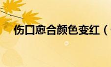 伤口愈合颜色变红（伤口愈合颜色顺序）