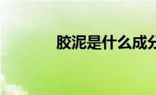 胶泥是什么成分(胶泥是什么)