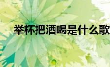 举杯把酒喝是什么歌（举杯把酒喝出处）