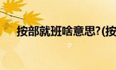 按部就班啥意思?(按部就班是什么意思)