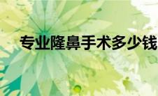 专业隆鼻手术多少钱（隆鼻手术多少钱）