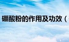 硼酸粉的作用及功效（硼酸粉的作用与功效）