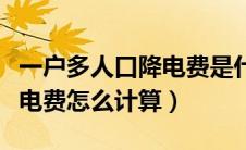一户多人口降电费是什么意思（一户多人口降电费怎么计算）