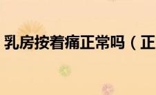 乳房按着痛正常吗（正常乳房按着会疼痛么）