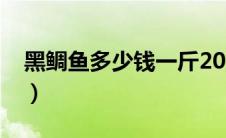 黑鲷鱼多少钱一斤2023（黑鲷鱼多少钱一斤）