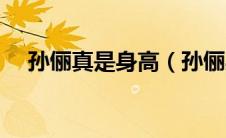 孙俪真是身高（孙俪身高真实身高多少）