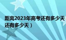 距离2023年高考还有多少天 高考倒计时（距离2023年高考还有多少天）