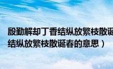 殷勤解却丁香结纵放繁枝散诞春的意思30字（殷勤解却丁香结纵放繁枝散诞春的意思）