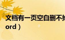 文档有一页空白删不掉（怎么把空白页删掉word）