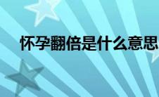 怀孕翻倍是什么意思（翻倍是什么意思）