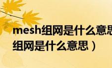 mesh组网是什么意思需要插座做吗（mesh组网是什么意思）