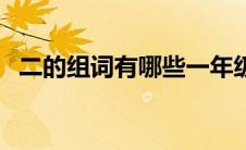 二的组词有哪些一年级（二的组词有哪些）