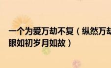 一个为爱万劫不复（纵然万劫不复纵然相思入骨我也待你眉眼如初岁月如故）