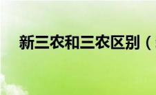 新三农和三农区别（新三农是指哪三农）
