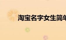 淘宝名字女生简单气质（淘宝名）