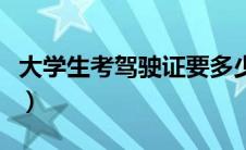 大学生考驾驶证要多少钱（考驾驶证要多少钱）