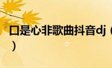 口是心非歌曲抖音dj（口是心非抖音版谁唱的）