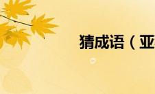 猜成语（亚猜一成语）