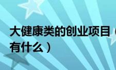 大健康类的创业项目（大健康产业的创业项目有什么）