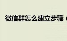 微信群怎么建立步骤（新建微信群怎么建）