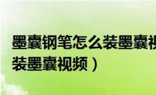 墨囊钢笔怎么装墨囊视频教程（墨囊钢笔怎么装墨囊视频）