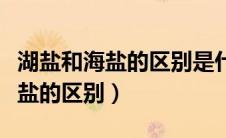 湖盐和海盐的区别是什么哪个好（海盐和普通盐的区别）