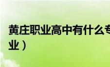 黄庄职业高中有什么专业（职业高中有什么专业）