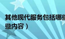 其他现代服务包括哪些内容（现代服务包括哪些内容）