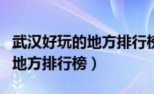 武汉好玩的地方排行榜不是景点（武汉好玩的地方排行榜）
