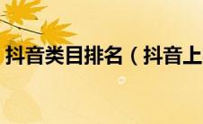抖音类目排名（抖音上类目排行榜在哪看啊）