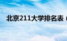 北京211大学排名表（北京211大学排名）