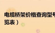电缆桥架价格查询型号规格（电缆桥架价格一览表）