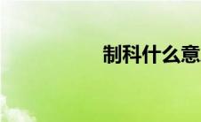 制科什么意思（制科）