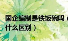 国企编制是铁饭碗吗（国企编制和事业编制有什么区别）