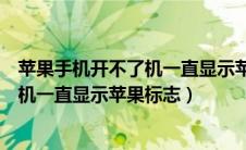 苹果手机开不了机一直显示苹果标志闪烁（苹果手机开不了机一直显示苹果标志）