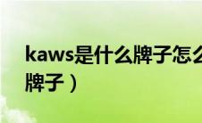 kaws是什么牌子怎么读英文（kaws是什么牌子）